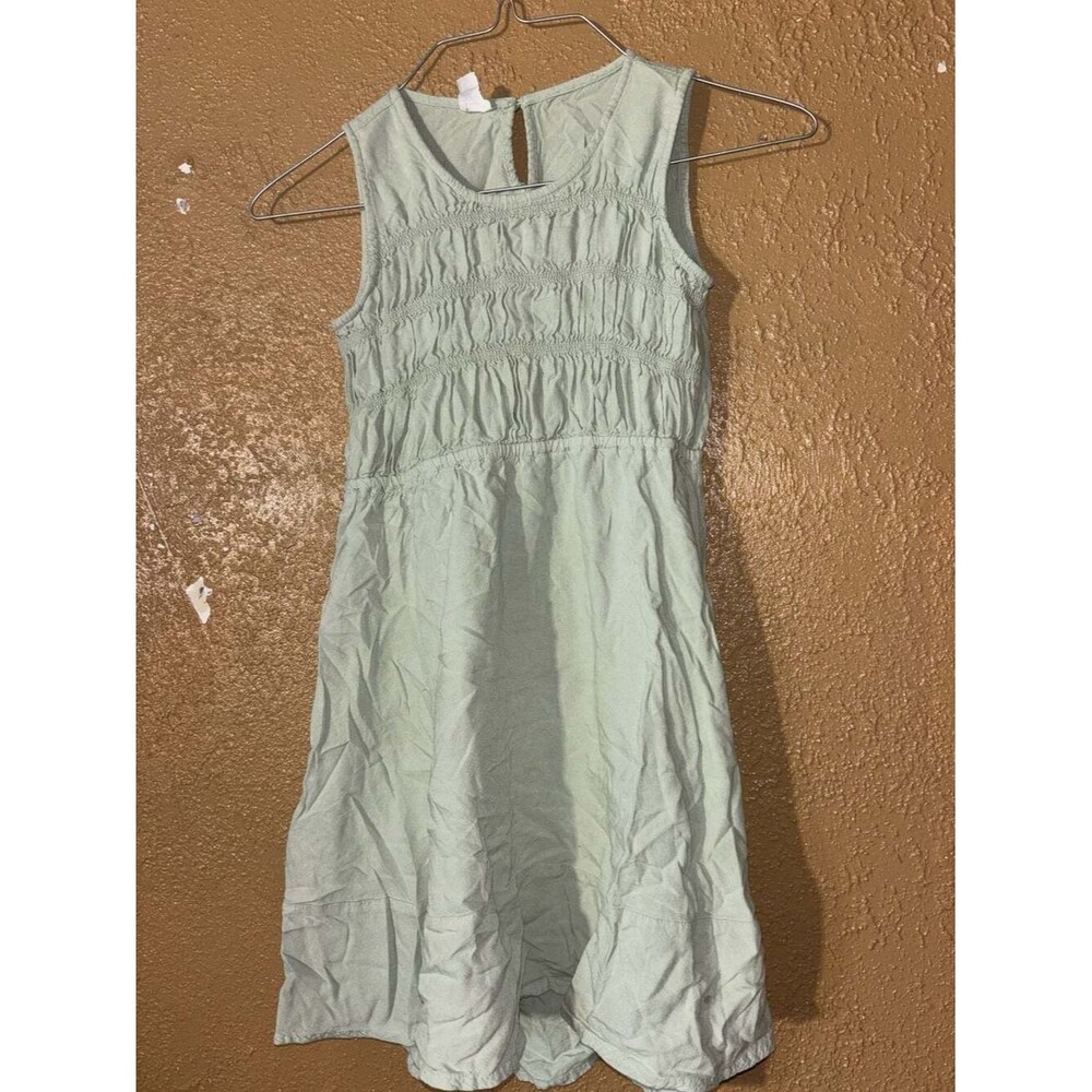 Eusie Light Green Smocked Sleeveless Dress Size XS